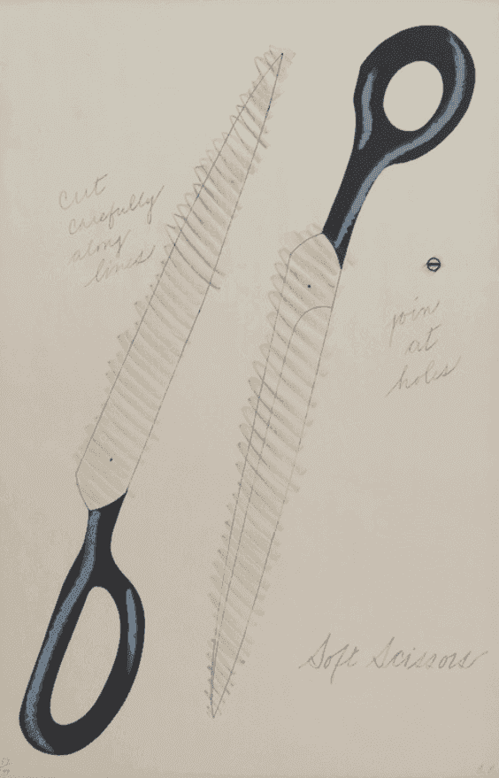 Claes Oldenburg, ‘Scissors to Cut Out’, 1968, Print, Lithograph on Paper, HKL Ltd., Numbered