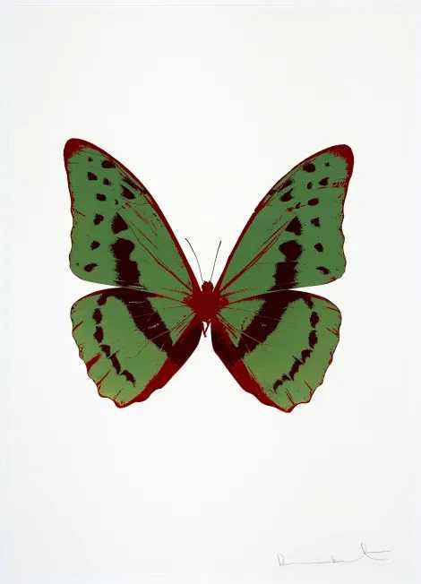 Damien Hirst, ‘The Souls III - Leaf Green - Burgundy - Chilli Red’, 2010, Print, 2 colour foil block on 300gsm Arches 88 archival paper., Paul Stolper and Other Criteria, Numbered