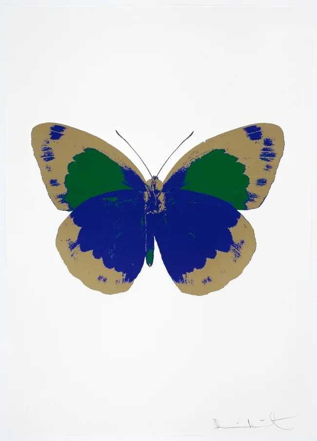 Damien Hirst, ‘The Souls II - Westminster Blue - Cool Gold - Emerald Green’, 2010, Print, 2 colour foil block on 300gsm Arches 88 archival paper., Paul Stolper and Other Criteria, Numbered