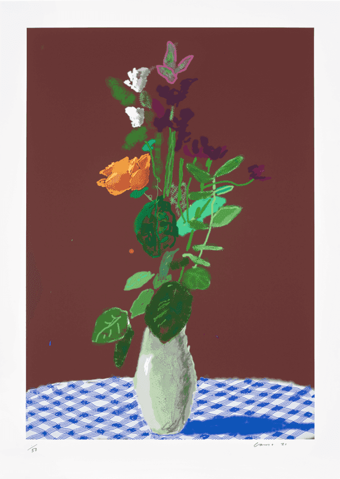 David Hockney, ‘7th March 2021, More Flowers On A Table’, 2021, Print, Digital media impression, null, Numbered