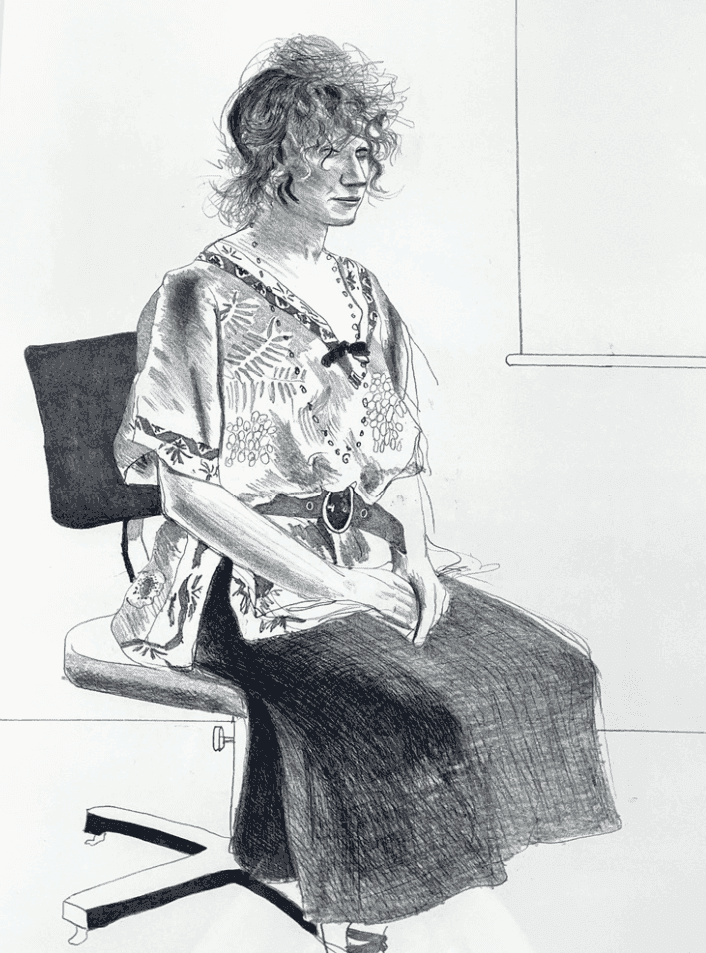 David Hockney, ‘Celia Seated In An Office Chair - Black State’, 1974, Print, Intaglio on paper, null, Numbered