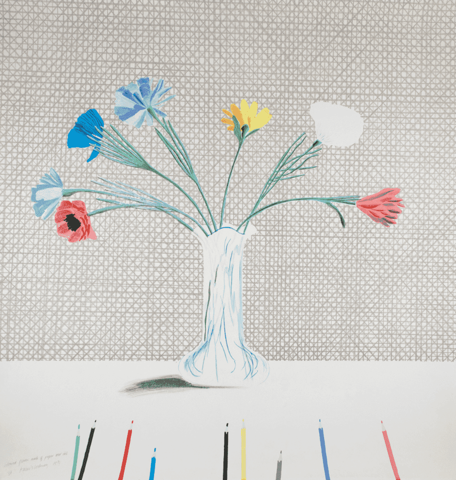 David Hockney, ‘Coloured Flowers Made of Paper and Ink’, 1971, Print, Hand-finished lithograph, null, Numbered