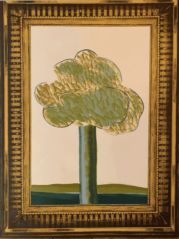 David Hockney, ‘Picture Of A Landscape In An Elaborate Gold Frame, 2’, 1965, Print, Hand-finished lithograph, null, Numbered