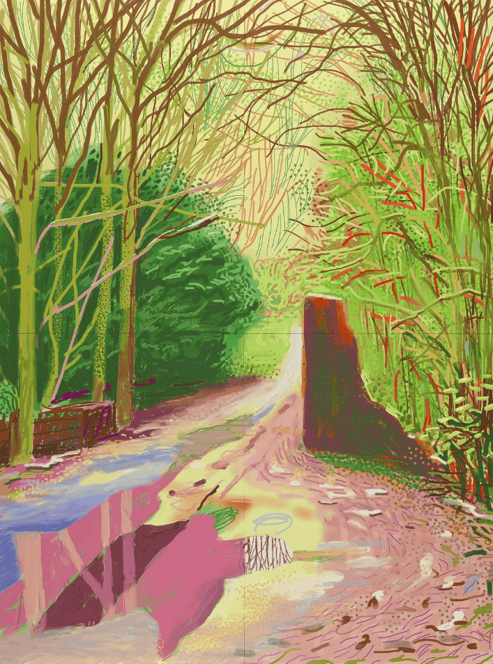 David Hockney, ‘The Arrival Of Spring In Woldgate East Yorkshire 11th May 2011’, 2011, Print, Digital reproduction, null, Numbered
