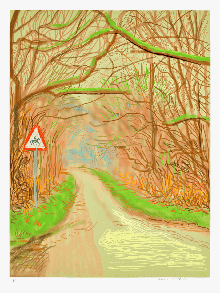 David Hockney, ‘The Arrival Of Spring In Woldgate East Yorkshire 14th March 2011’, 2011, Print, Digitally produced work, null, Numbered