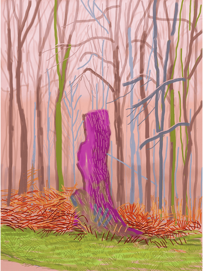 David Hockney, ‘The Arrival Of Spring In Woldgate East Yorkshire 15th March 2011’, 2011, Print, Digital reproduction, null, Numbered