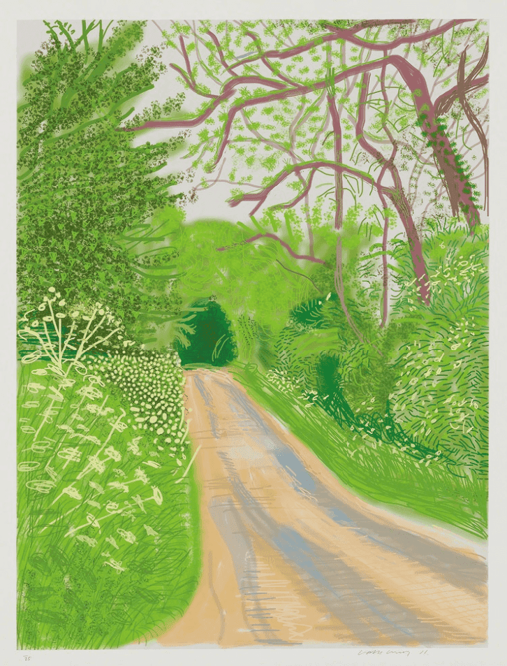 David Hockney, ‘The Arrival Of Spring In Woldgate East Yorkshire 16th May 2011’, 2011, Print, Digital edition, null, Numbered