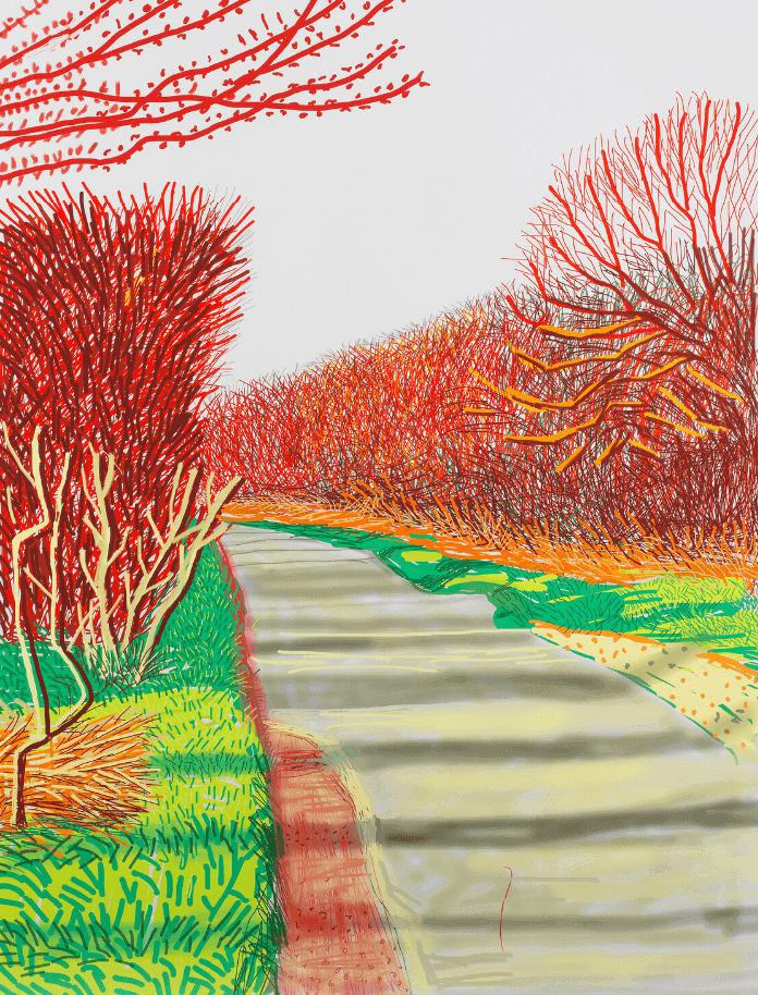 David Hockney, ‘The Arrival Of Spring In Woldgate East Yorkshire 21st March 2011’, 2011, Print, Digital reproduction, null, Numbered