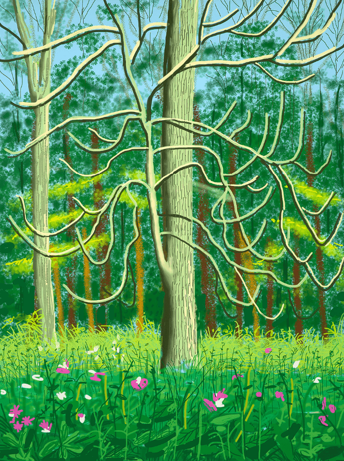 David Hockney, ‘The Arrival Of Spring In Woldgate East Yorkshire 4th May 2011’, 2011, Print, Digital reproduction, null, Numbered