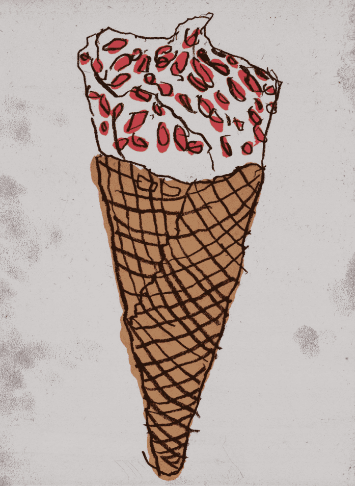 Donald Baechler, ‘Ice Cream Cone, 1999’, 1999, Print, Soft-ground etching and aquatint on Magnani Pescia paper., null, Numbered, Dated