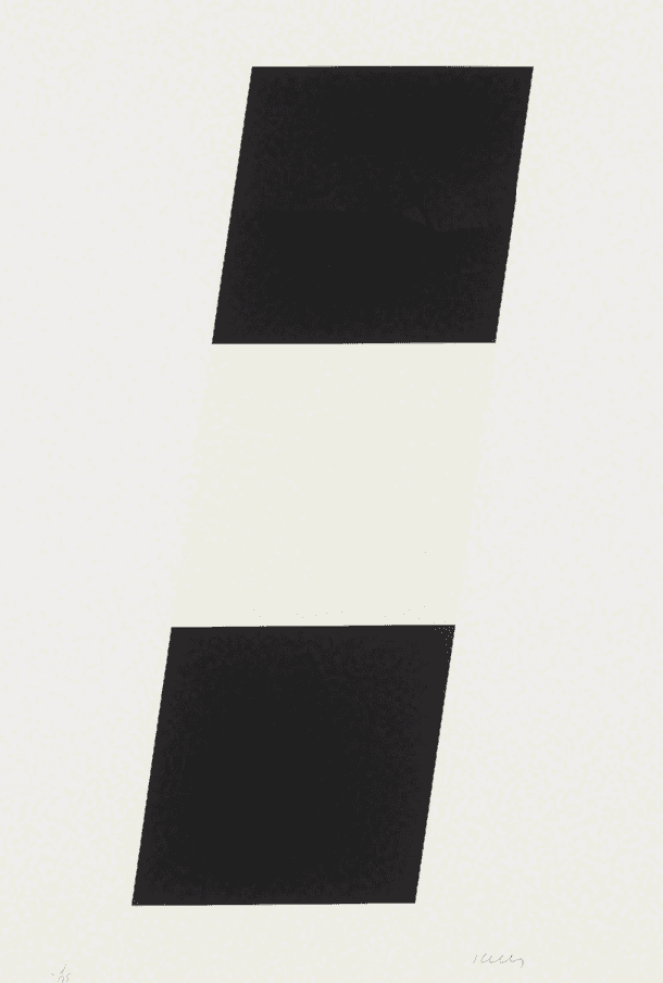 Ellsworth Kelly, ‘Black White Black’, 1970, Print, Lithograph on Special Ariomari paper, null, Numbered
