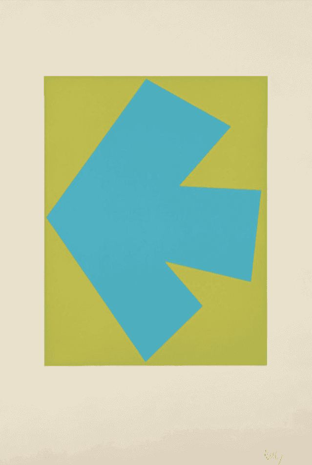 Ellsworth Kelly, ‘Blue Over Green’, 1965, Print, Screenprint in colors, on Rives BFK paper, Galerie Maeght, Numbered
