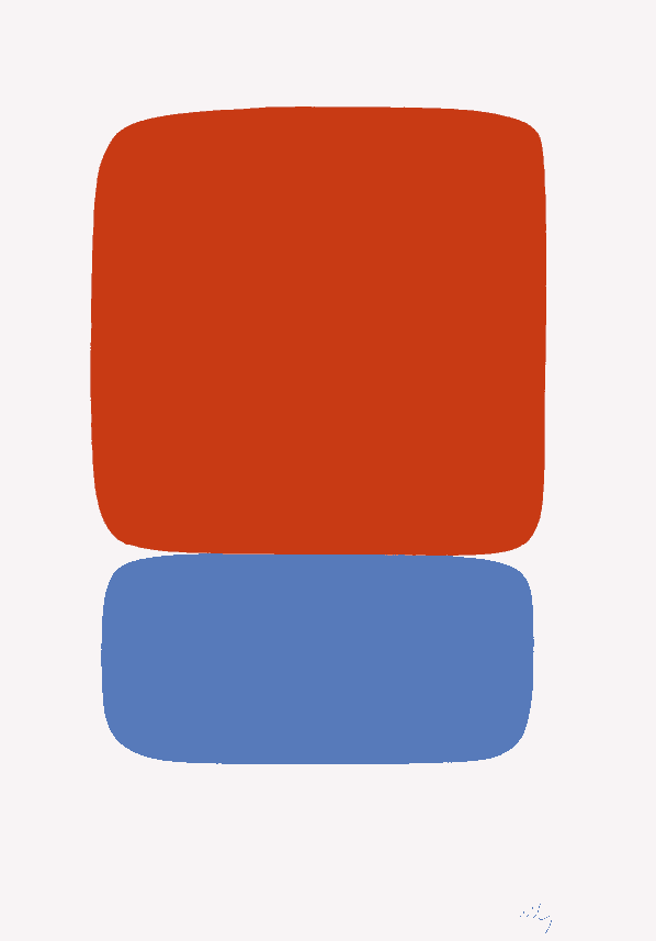 Ellsworth Kelly, ‘Red-Orange over Blue’, 1965, Print, Color Lithograph on wove paper by BFK Rives, null, Numbered, Dated