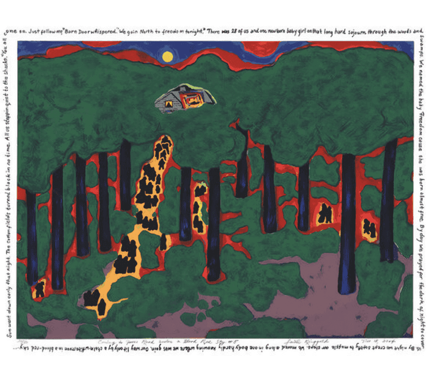 Faith Ringgold, ‘Coming to Jones Road Under a Blood Red Sky’, 2004, Print, Serigraph on paper, Metropolitan Museum of Art,