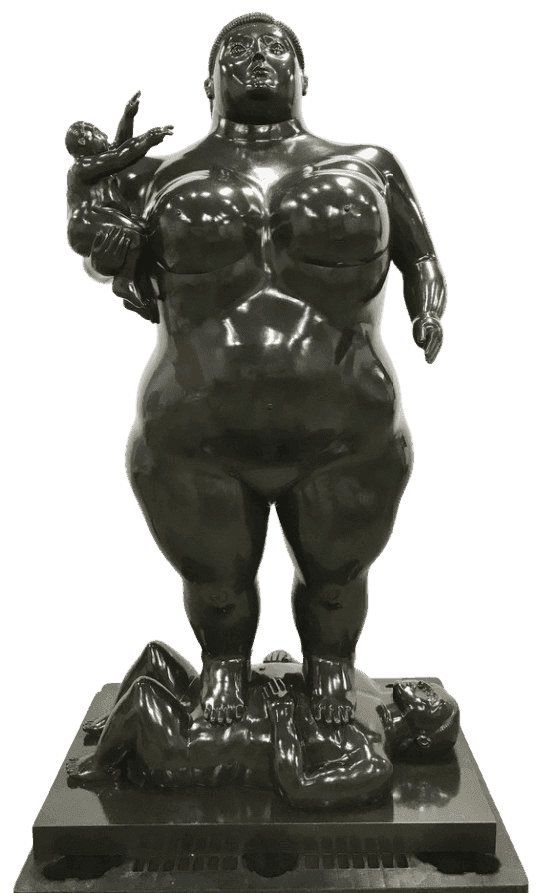 Fernando Botero, ‘Mother and Child’, 1989, Sculpture, Bronze with black patina, null,