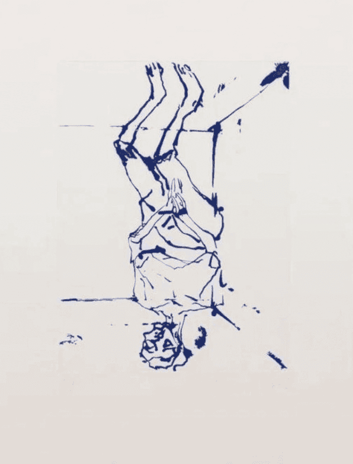 Georg Baselitz, ‘Serpentine (Blue) ’, 2022, Print, Etching with sugar lift aquatint on Somerset White Satin 300 gsm., null, Numbered, Dated