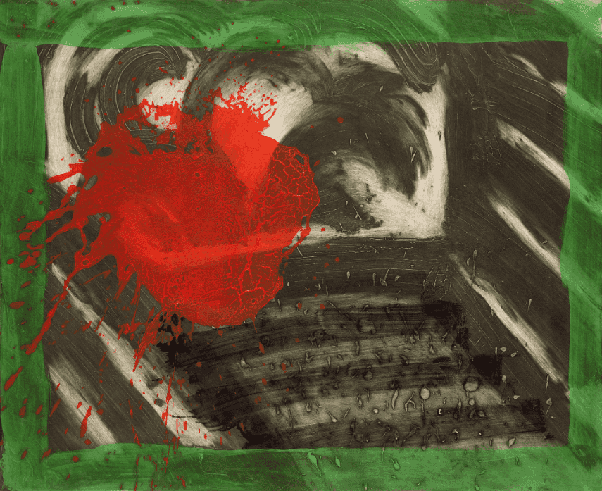 Howard Hodgkin, ‘In An Empty Room’, 1990, Print, Etching with carborundum and hand-colouring on Velin Arches 300gsm paper, null, Numbered, Dated