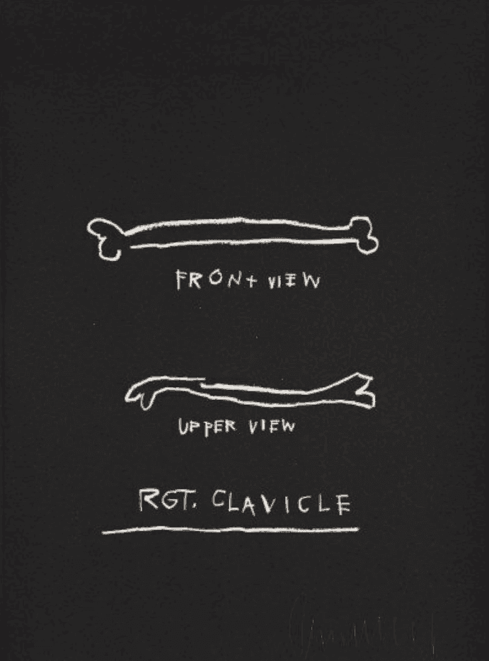 Jean-Michel Basquiat, ‘Right Clavicle from the Anatomy Series’, 1982, Print, Screenprint on 88 Arches Paper, null, Numbered