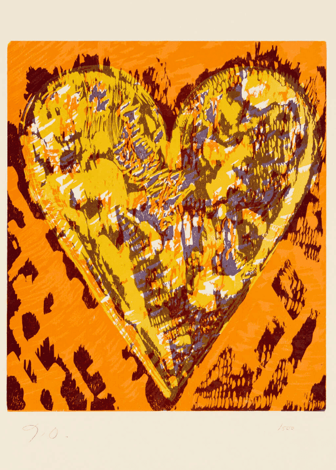Jim Dine, ‘Heart for Film Forum’, 1993, Print, Woodcut in colors, Pace Editions, Inc., Numbered