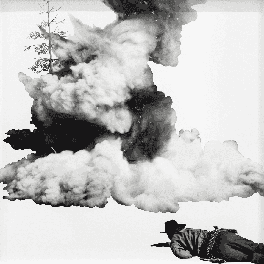 John Baldessari, ‘Smoke, Tree, Shadow, and Person’, 2011, Print, Archival inkjet print on woven paper, Artistes du monde pour Handicap International, Numbered
