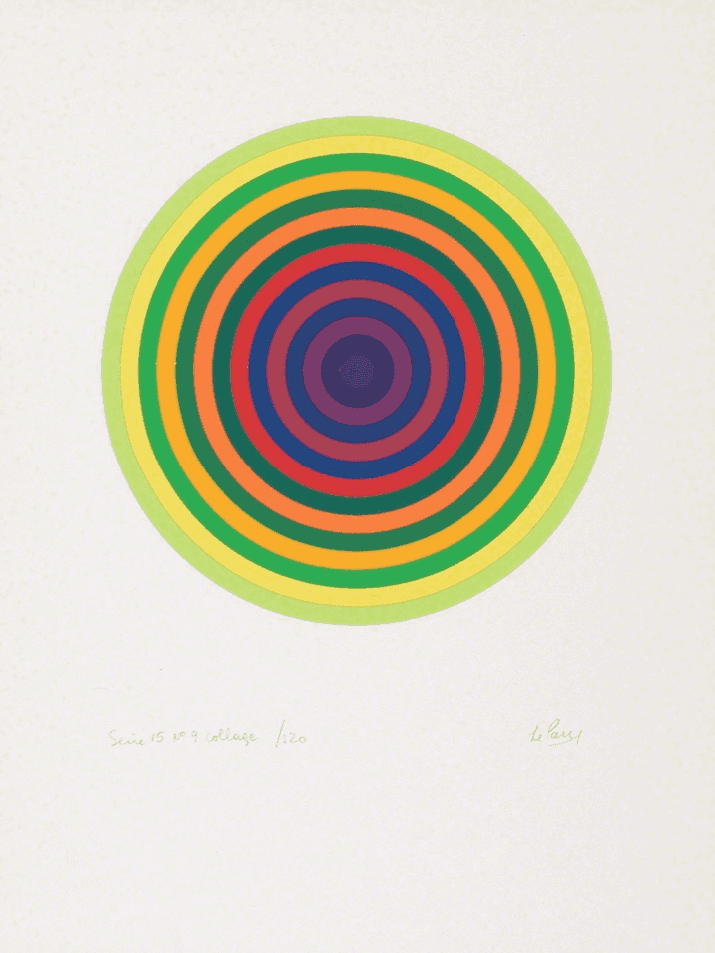 Julio Le Parc, ‘Série 15 No. 9’, 1970, Print, Color screenprint and collage, on heavy paper, null, Numbered