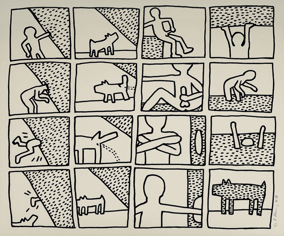 Keith Haring, ‘The Blueprint Drawings - XI’, 1990, Print, Screenprint on Wove Paper, Durham Press, Numbered, Dated