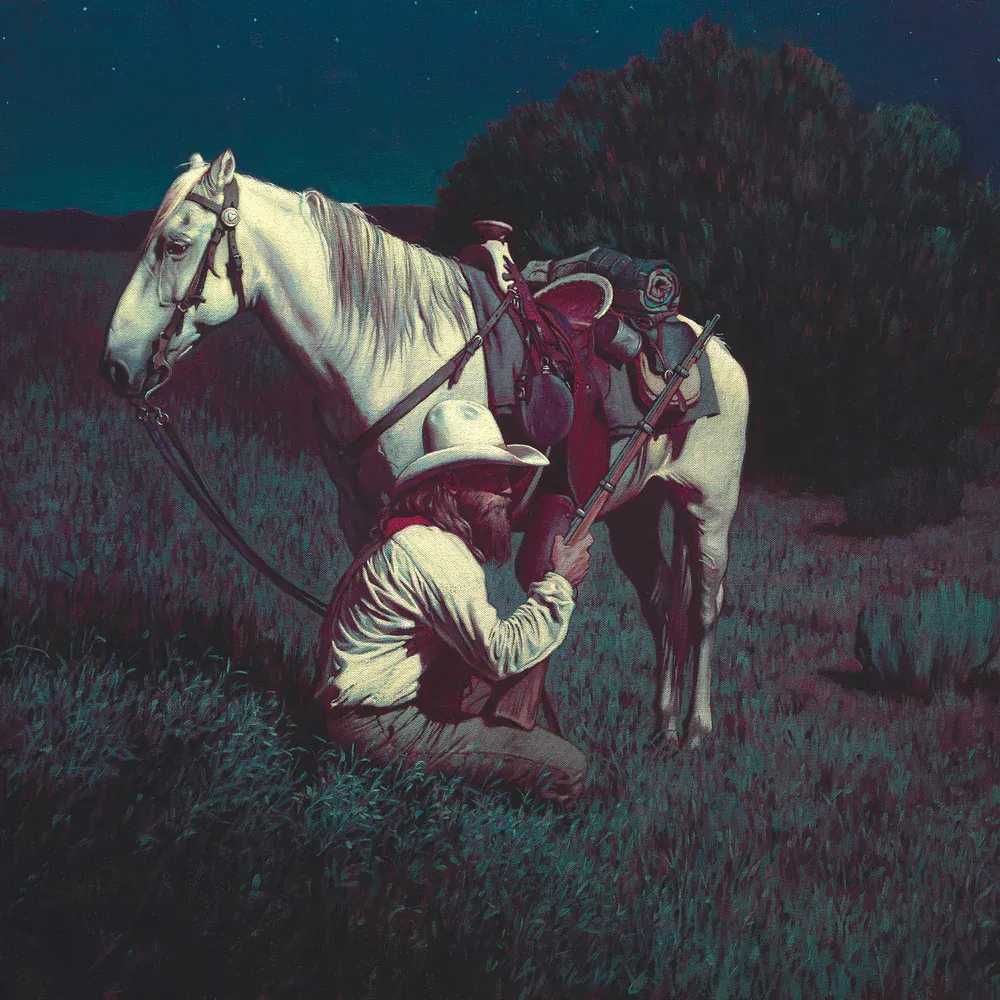 Mark Maggiori, ‘Nocturnal Instincts Forged in Their Time at War’, 2022, Print, Oil on linen, null,