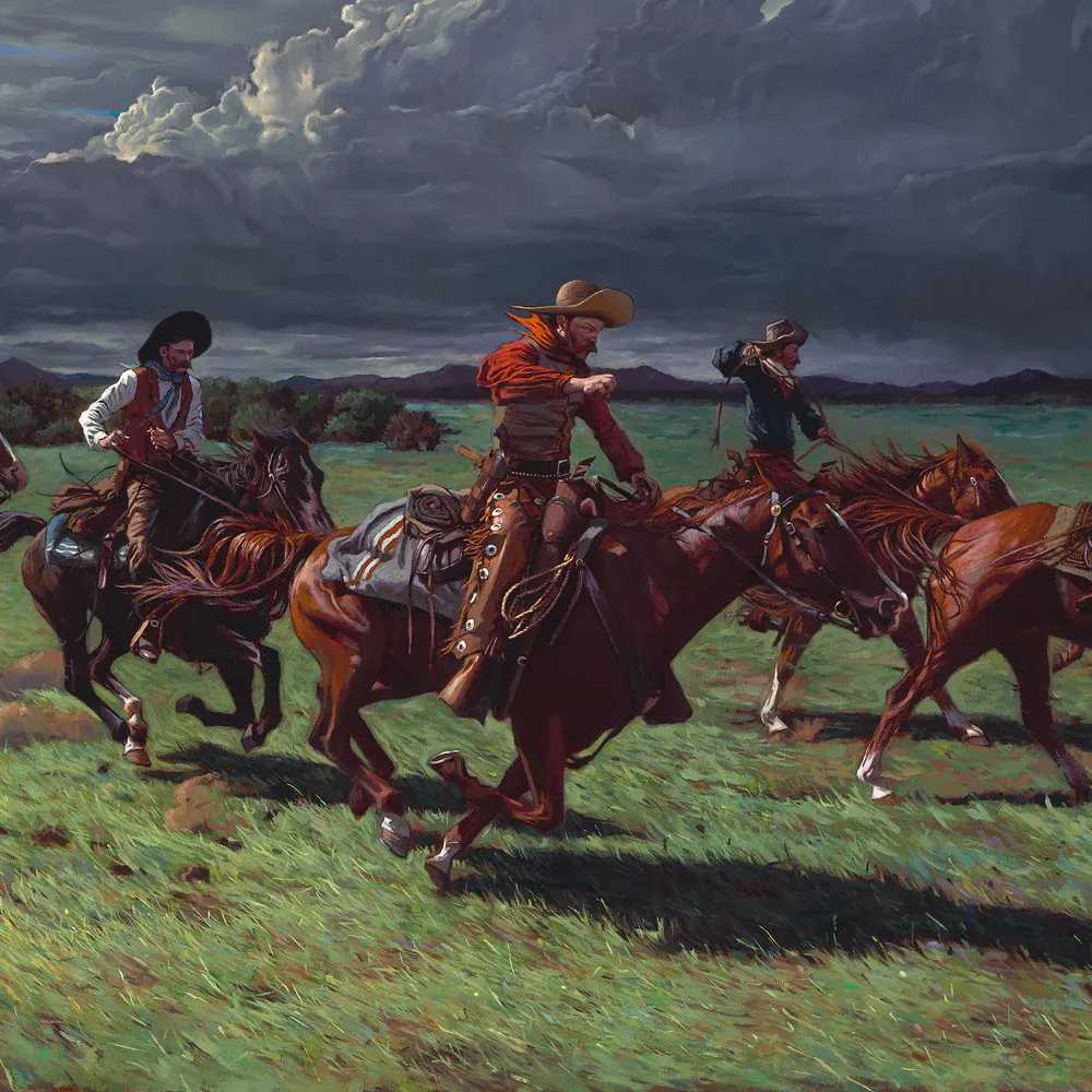 Mark Maggiori, ‘Riders in The Storm’, 2022, Print, Oil on linen, null,