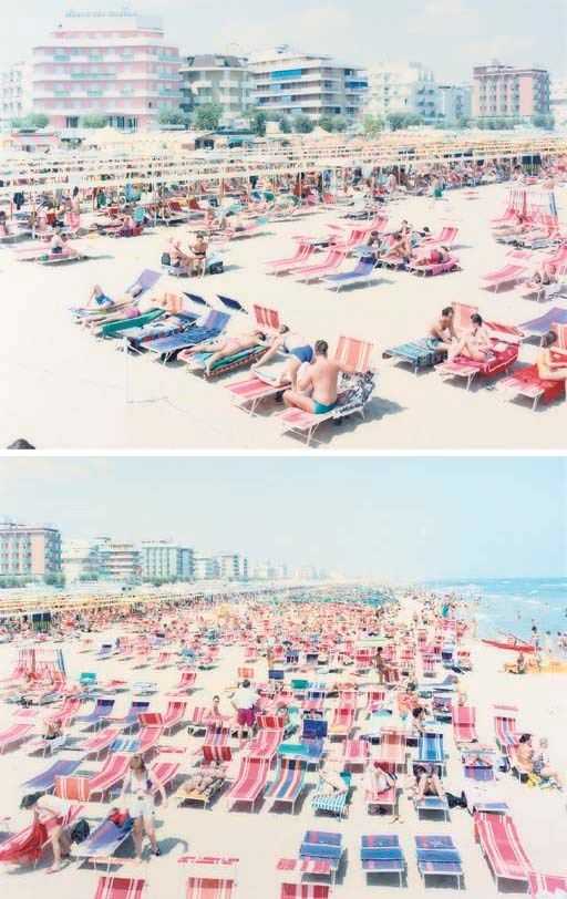Massimo Vitali, ‘RICCIONE Diptych’, 2000, Print, Colour coupler prints mounted on Plexiglas, null, Numbered