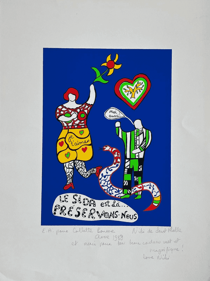 Niki de Saint Phalle, ‘Le Sida est là… Préservons-Nous ’, 1988, Print, Silksreen on paper, Association AIDES,