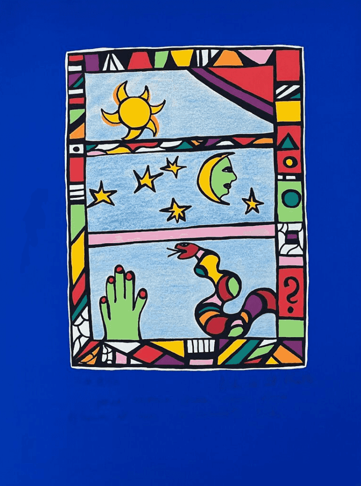 Niki de Saint Phalle, ‘Sun, Moon, Snake ’, 1990, Print, Silksreen on paper, null,