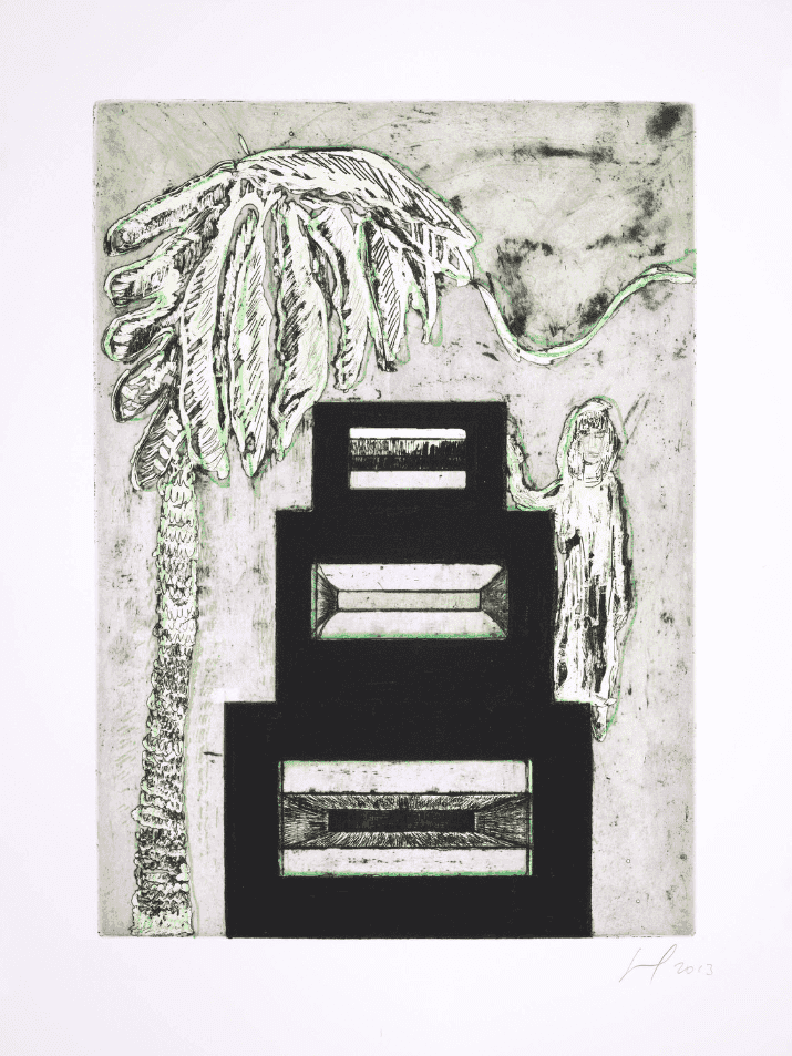 Peter Doig, ‘Maracas (Speaker Box)’, 2013, Print, Etching with aquatint, Two Palms, Numbered, Dated