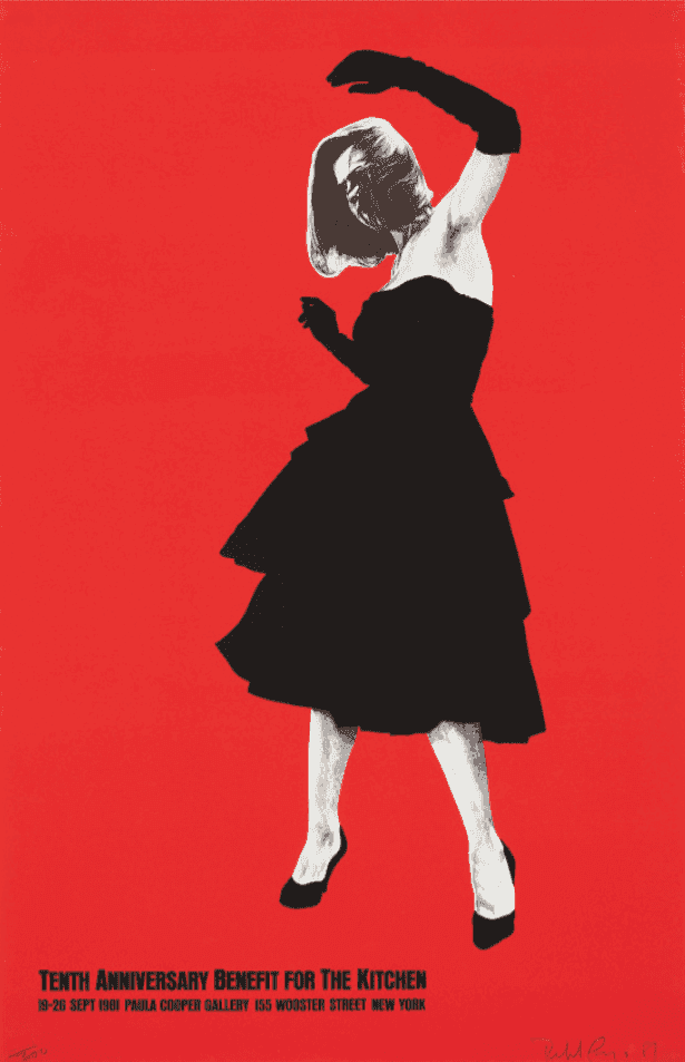 Robert Longo, ‘Tenth Anniversary Benefit for the Kitchen’, 1981, Print, Screenprint in colors, on wove paper, the full sheet, Paula Cooper Gallery, Numbered