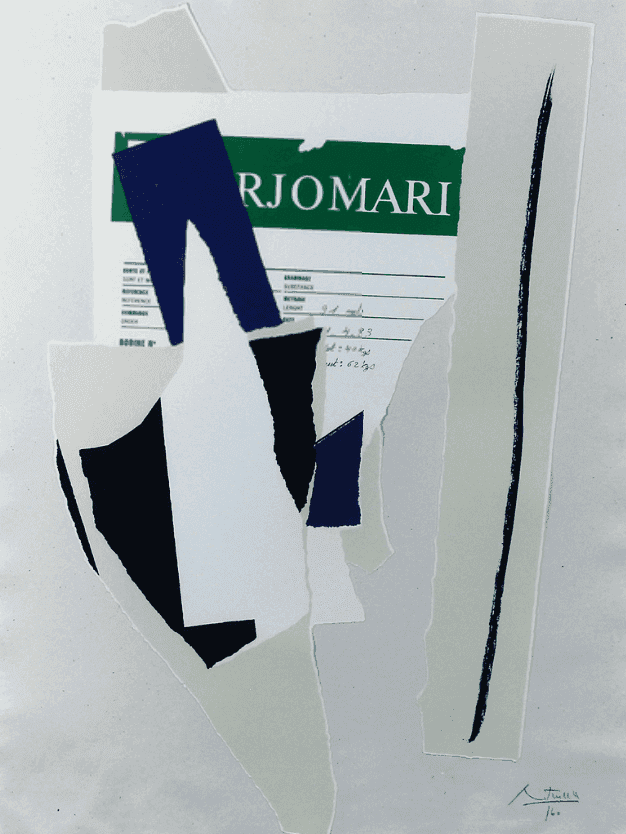 Robert Motherwell, ‘America - La France Variations IX’, 1984, Print, Lithograph and collage on Oatmeal Australian Bemboka handmade paper, Tyler Graphics Ltd., Numbered