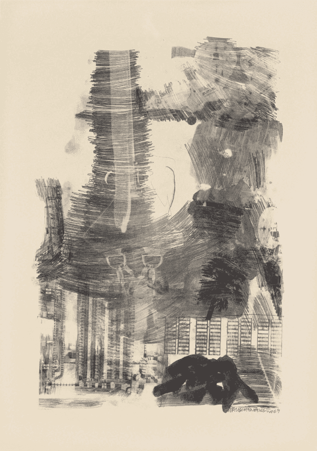 Robert Rauschenberg, ‘Earth Tie (Stoned Moon)’, 1969, Print, Lithograph, null, Numbered, Dated