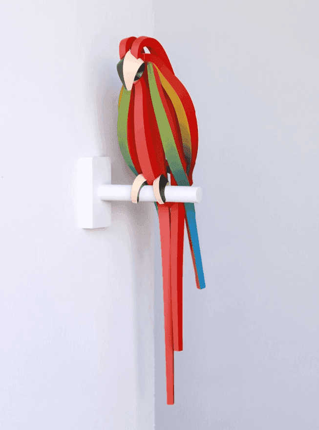 Sangsoo Lee, ‘Hanging Parrot (Red)’, 2023, Sculpture, Mixed media, null,
