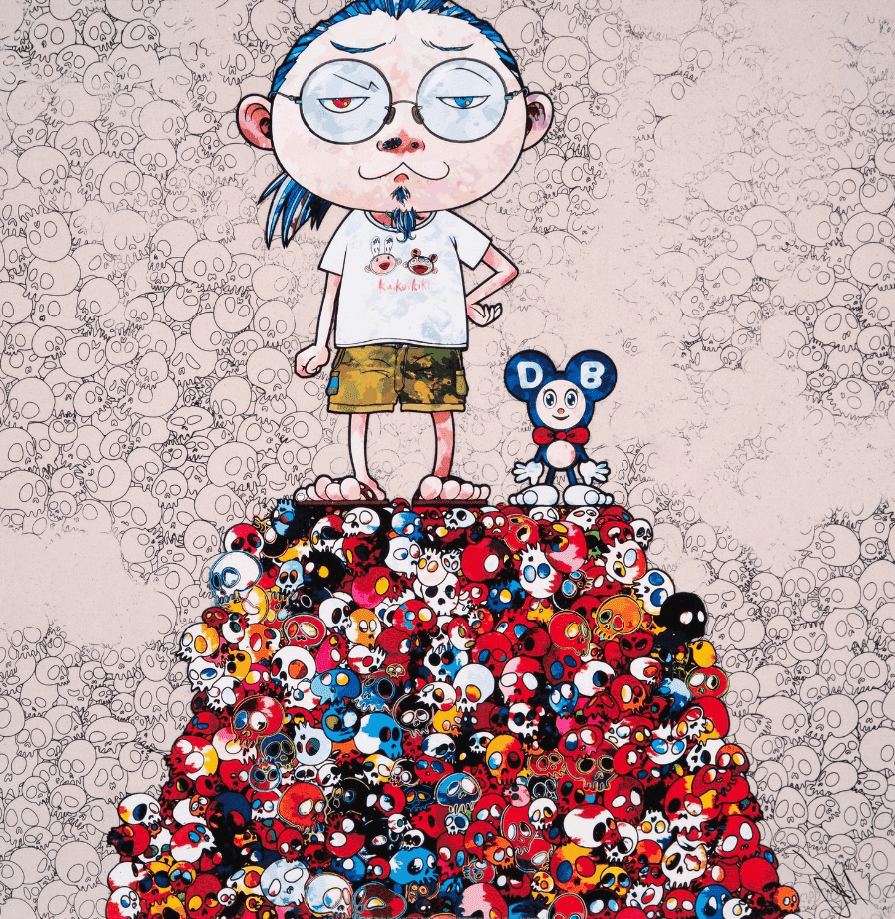Takashi Murakami, ‘DOB & Me - On the Red Mound of the Dead’, 2013, Print, Offset lithograph in colors on wove paper, null, Numbered