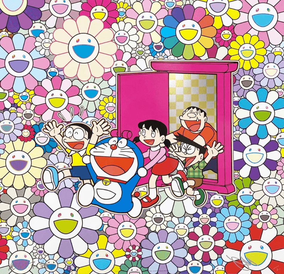 Takashi Murakami, ‘Saved by Dokodemo Door (Anywhere Door)’, 2021, Print, Offset litograph on paper, null, Numbered