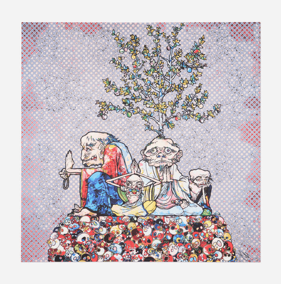 Takashi Murakami, ‘While Practicing Sadhana, I Sprouted A Tree From My Head’, 2013, Print, Offset lithograph in colors with foil and high gloss varnish'
, null, Numbered