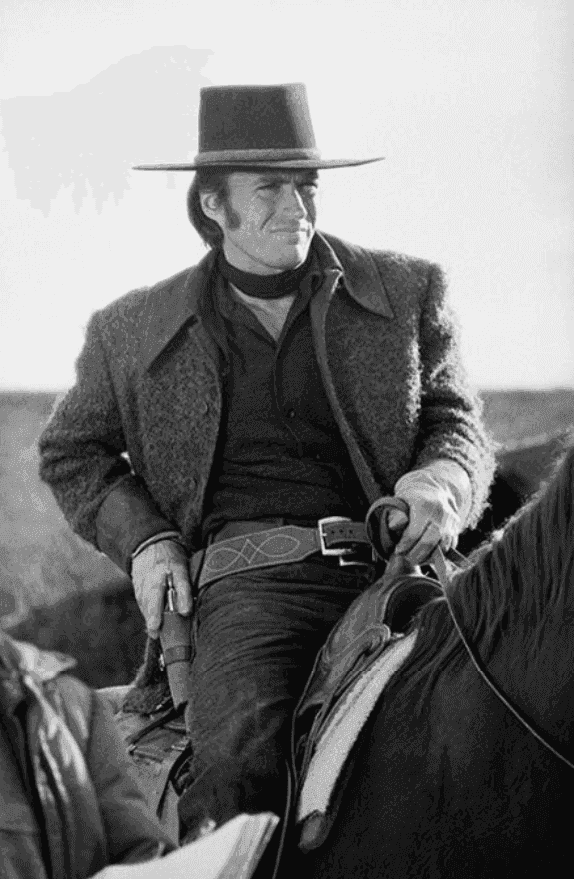 Terry O'Neill, ‘Clint Eastwood Riding a Horse on the Set of the American Western Joe Kidd’, 1972, Print, Gelatin silver on fibre-based paper, null,