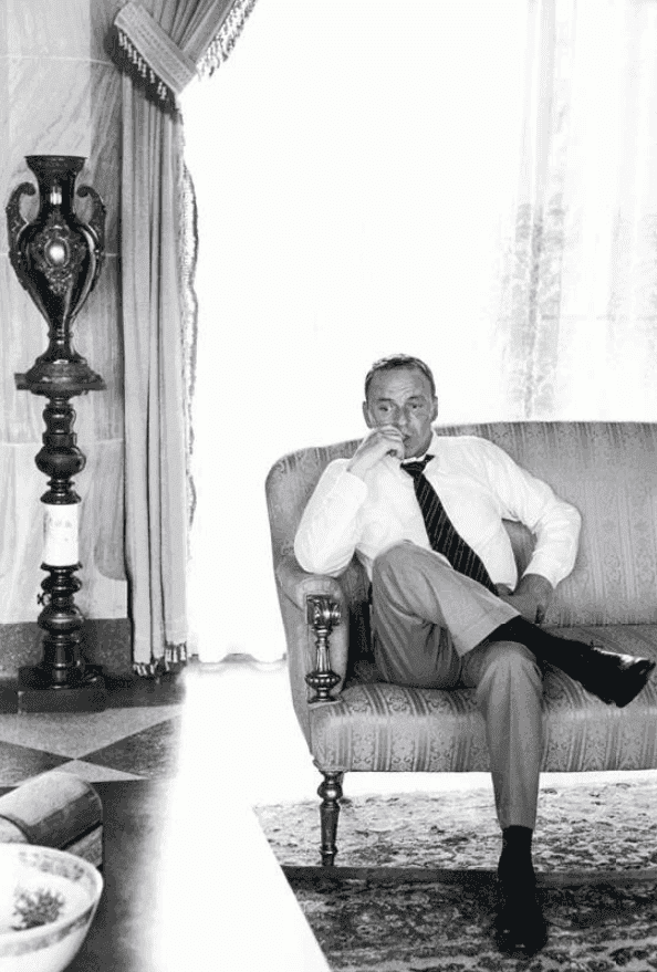 Terry O'Neill, ‘Frank Sinatra in His Hotel Room in Miami’, 1968, Print, Gelatin Silver Print, null,