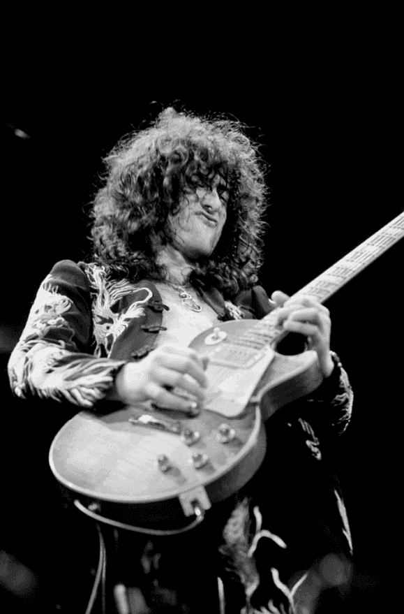 Terry O'Neill, ‘Jimmy Page Live at Earls Court’, 1975, Print, Silver gelatin, null,