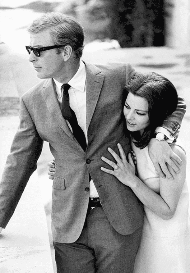 Terry O'Neill, ‘Michael Caine with Giovanna Ralli’, 1968, Print, Lifetime Edition Gelatin Silver Print, null, Numbered