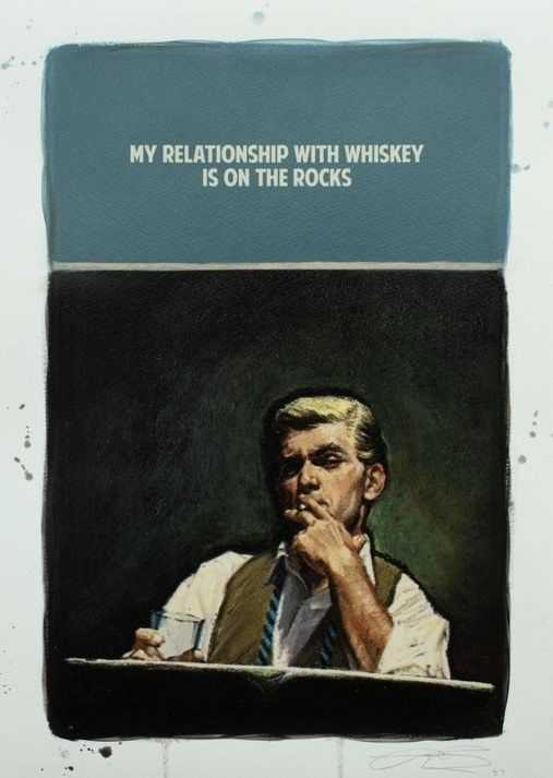 The Connor Brothers, ‘My Relationship with Whiskey (Hand Coloured) Small’, 2024, Print, Hand Embellished Limited Edition, null,