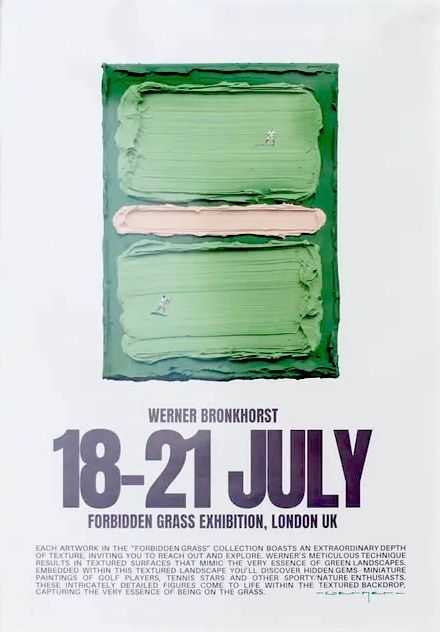 Werner Bronkhorst, ‘Forbidden Grass Exhibition Poster (Rothcourt)’, 2024, Print, Offset lithograph, Self Released,