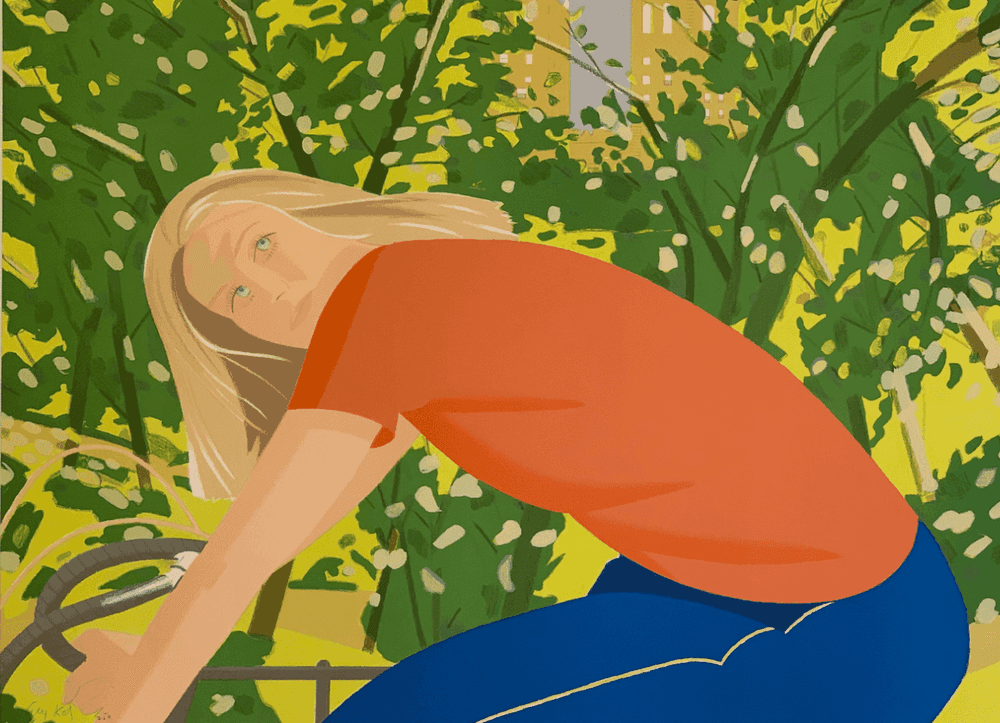 Alex Katz, ‘Bicycling in Central Park’, 1982, Print, Lithograph printed on Arches Cover paper, to the edges, null, Numbered