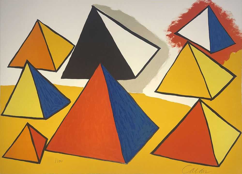 Alexander Calder, ‘Hommage á Euclide - Hommage to Euclid from La Memoire Elementaire’, 1976, Print, Lithograph, null, Numbered