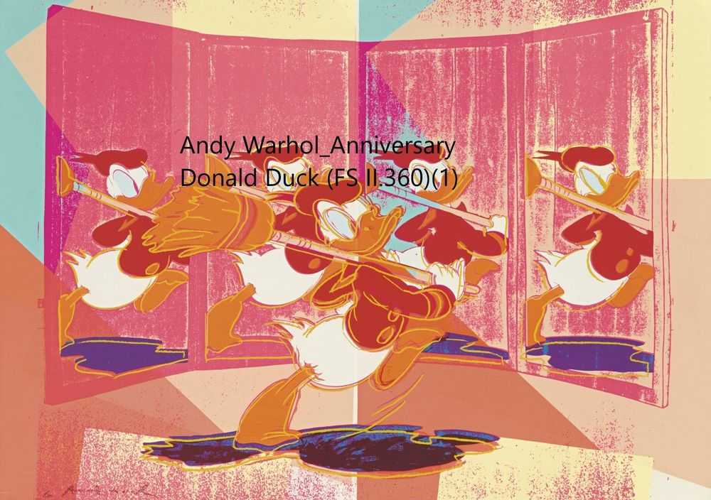 Andy Warhol, ‘Anniversary Donald Duck (FS II.360)’, 1985, Print, Screenprint on Arches 88 paper, null,