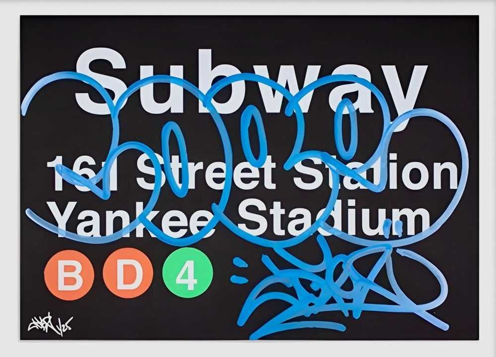 Cope2, ‘N161 Street Station / Yankee Stadium (Blue Variant)’, 13-04-2017, Print, Screen Print, 1xRUN, Numbered, Handfinished