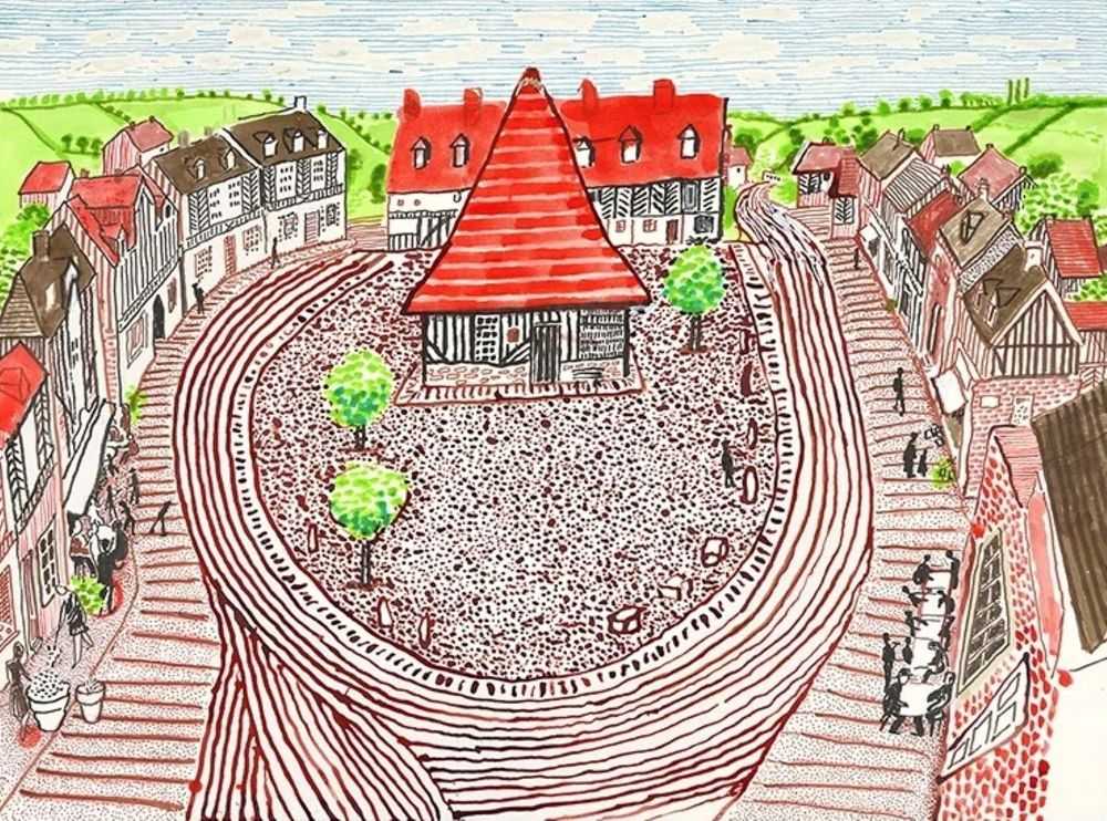 David Hockney, ‘Beuvron-En-Auge Panorama’, 2019, Print, Archival digital work, null, Numbered